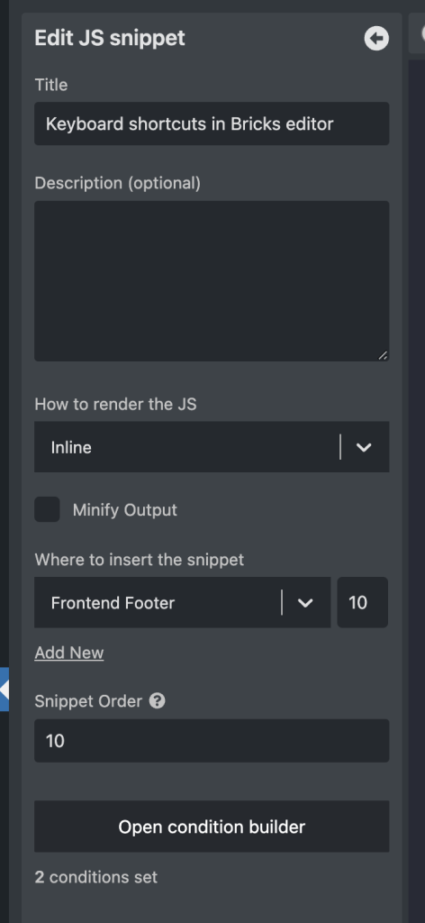 add custom javascript | keystone | brickspace lab... Keyboard shortcuts for adding elements in Bricks builder - BricksLabs
