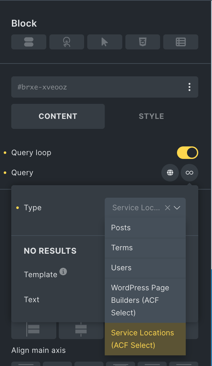 ACF Select Field Query Types in Bricks - BricksLabs