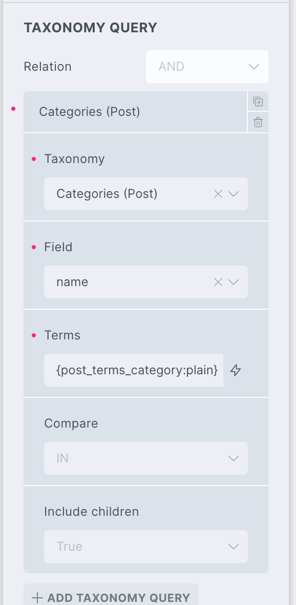 Random Posts in the Same Category as the Current Single CPT Post in Bricks