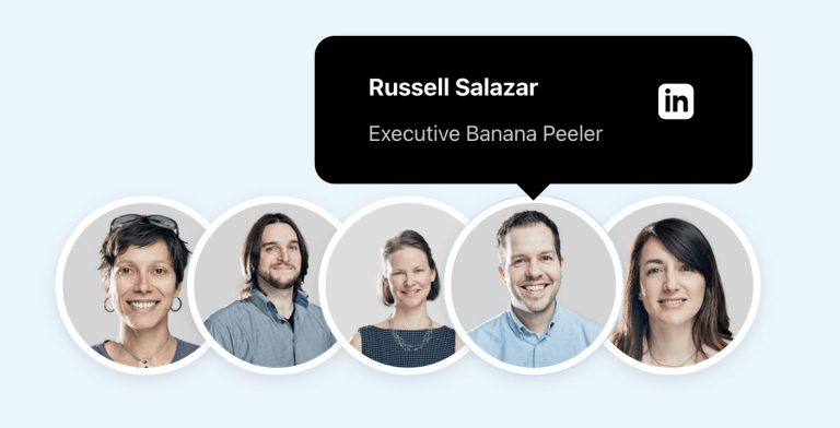 Team Member Photos Stack with Hover Tooltips in Bricks