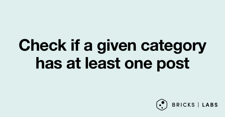 Check if a given category has at least one post